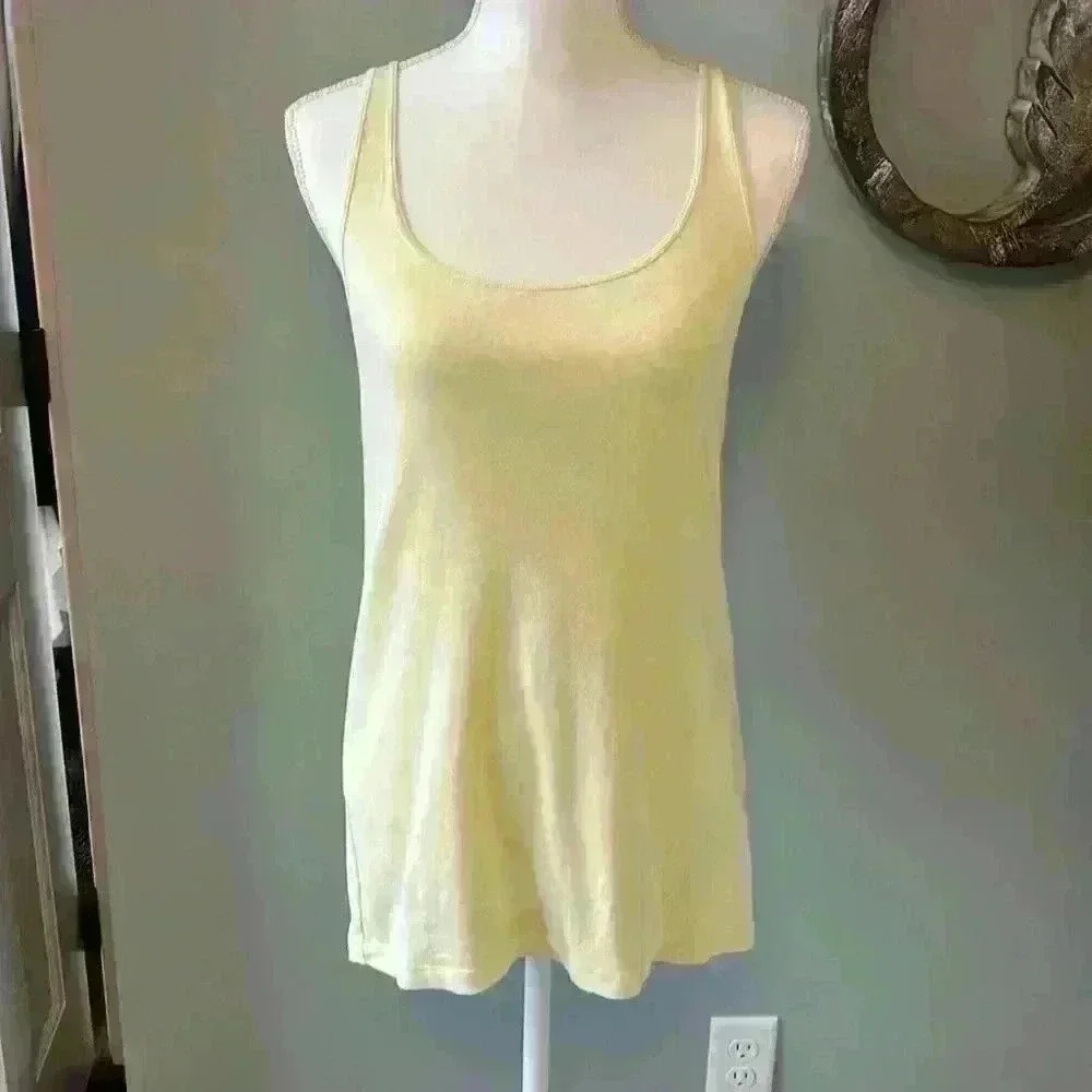 Eileen Fisher organic cotton slim fit long length tank size L - Picture 1 of 7